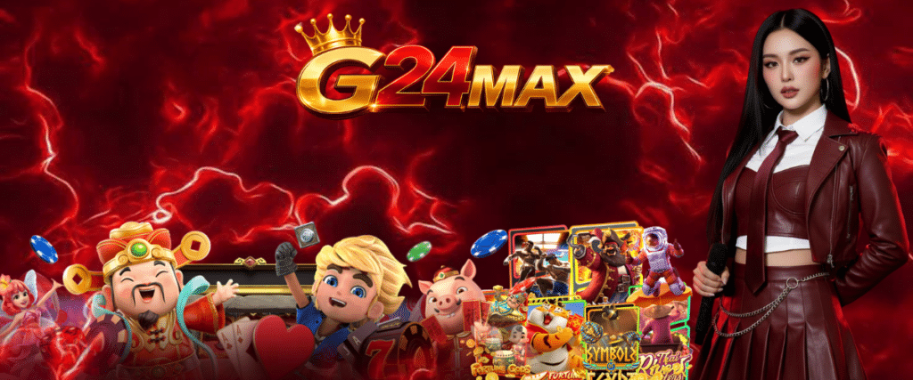 "Direct entry to high-payout slots on G24MAX main website featuring licensed games"